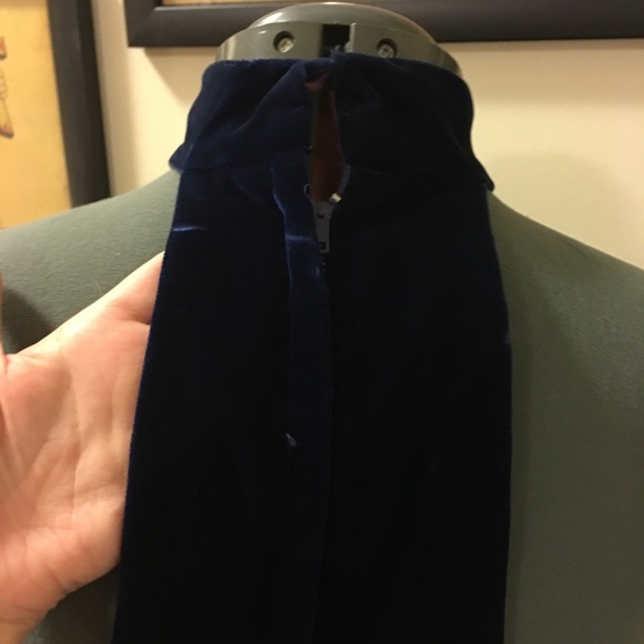 Vintage blue velvet cabaret gown - Picture 4 of 6